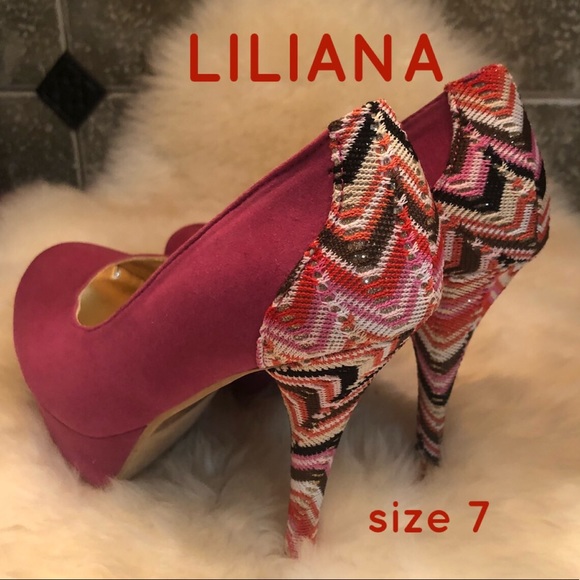 LILIANA 🌸 STUNNING Magenta Pink Platform Heels - Picture 2 of 8